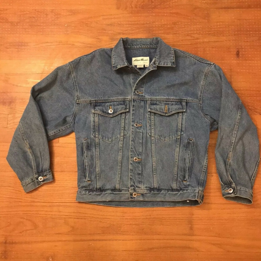 90s VTG Eddie Bauer Denim Jean Trucker Jacket